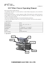 Preview for 1 page of Fitel FTS-B607-1 Operating Manual