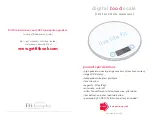 Fitlosophy digital food scale Instruction Manual preview