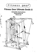 fitness gear Ultimate Smith II Assembly Instructions, Illustrations & Parts List предпросмотр