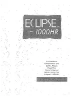 Fitness Quest Eclipse 1000HR Owner'S Manual preview