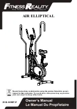 Fitness Reality AIR ELLIPTICAL Owner'S Manual preview