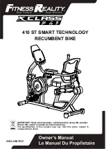 Preview for 1 page of Fitness Reality X CLASS 410 ST Owner'S Manual