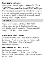 Preview for 2 page of Fitness Technoligies UWaterG5 Owner'S Manual