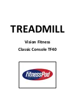 FitnessPod Vision Fitness TF40 Manual preview