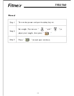 Preview for 14 page of Fitnex T60 User Manual