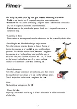 Preview for 8 page of Fitnex X5 Manual