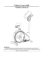 Предварительный просмотр 1 страницы FitNord Cyclo 500E Owner'S Manual