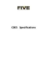 Preview for 1 page of Five CDE5 Specifications