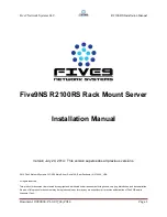 Five9NS R2100RS Installation Manual предпросмотр