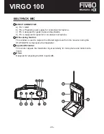 Preview for 11 page of FiveO VIRGO 100 Owner'S Manual