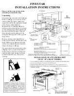 Предварительный просмотр 3 страницы FiveStar 24 Use And Care And Installation Instructions