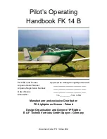 Preview for 1 page of FK-Lightplanes FK 14 B Pilot Operating Handbook