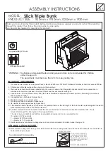 Flair Furnishings Slick Triple Bunk Assembly Instructions Manual предпросмотр