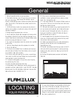 Предварительный просмотр 2 страницы Flamelux CLOVA23D Owner'S Manual