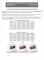 Preview for 4 page of Flamerite Fires Glazer 1000 Installation, Precautions & Servicing