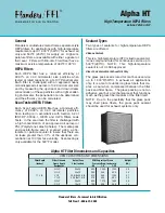 Flanders Alpha-HT PB1403 Specification Sheet preview