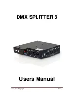 Flash butrym DMX SPLITTER 8 User'S Manual & Operating Instructions preview