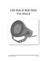 Preview for 1 page of Flash butrym LED PAR 36 RGB DMX User Manual