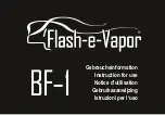 Flash-e-Vapor BF-1 Instructions For Use Manual preview