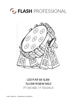 Preview for 1 page of Flash professional LED PAR 64 SLIM 7x10W RGBW Mk2 P7100408 User Manual