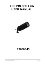 Preview for 1 page of Flash F7000643 User Manual