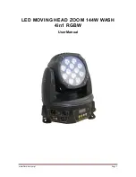 Flash LED MOVING HEAD ZOOM User Manual preview