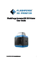 Предварительный просмотр 1 страницы FLASHFORGE 3D PRINTER Inventor II S User Manual