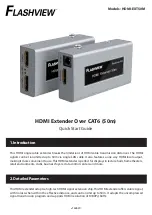 Flashview HDMI-EXT50M Quick Start Manual предпросмотр