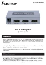 Предварительный просмотр 1 страницы Flashview HDMI-SPL2P3 Quick Start Manual