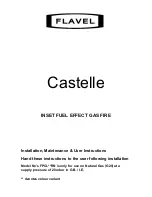 Flavel Castelle Installation, Maintenance And User Instructions preview