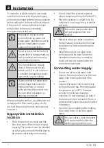 Preview for 9 page of Flavel DWF643W Installation & Operation Instructions