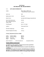 Preview for 3 page of Flavel Finesse FSRC**MN Installation, Maintenance & User Instructions