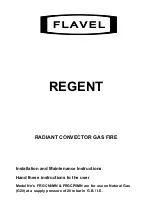 Предварительный просмотр 1 страницы Flavel Regent FRGCN0MN Installation And Maintenance Instructions Manual