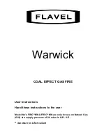 Preview for 1 page of Flavel Warwick FIRC**MN User Instructions