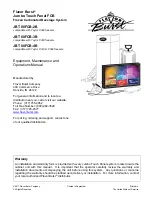 Preview for 1 page of Flavor Burst JBT 80FCB-2B Equipment, Maintenance And Operations Manual