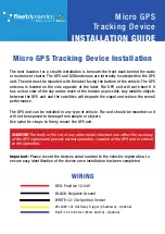 fleetcare fleetdynamics Micro GPS Tracking Device Installation Manual preview