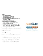 Предварительный просмотр 2 страницы Fleetminder OBD300 Quick Start Manual