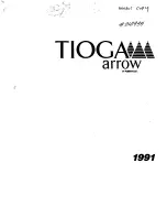 Preview for 1 page of Fleetwood 1991 Tioga Arrow Manual