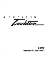 Fleetwood 1997 American Tradition Owner'S Manual предпросмотр