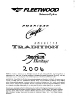 Предварительный просмотр 1 страницы Fleetwood American Eagle 2006 Owner'S Manual