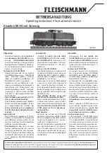 Preview for 2 page of Fleischmann Diesellok BR 203 Operating Instructions