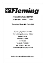 FLEMING TOP9INHD Operators Manual And Parts Lists preview