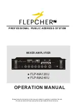 Preview for 2 page of Flepcher FLP-MA120U Operation Manual