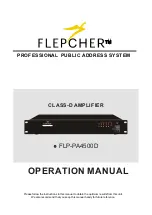 Предварительный просмотр 2 страницы Flepcher FLP-PA4500D Operation Manual