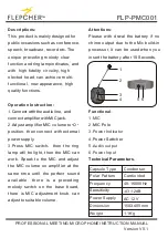 Preview for 2 page of Flepcher FLP-PMC001 Manual