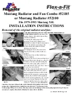 Предварительный просмотр 1 страницы Flex-a-Lite 52185 Installation Instructions