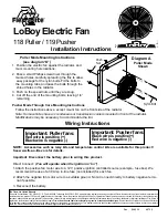 Flex-a-Lite LoBoy 118 Puller Installation Instructions предпросмотр