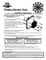 Flex-a-Lite Trimline Electric Fans Installation Instructions предпросмотр