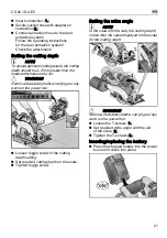 Предварительный просмотр 21 страницы Flex CS 62 18.0-EC Original Operating Instructions