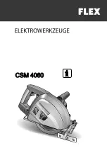 Предварительный просмотр 1 страницы Flex CSM 4060 Operating Instructions Manual